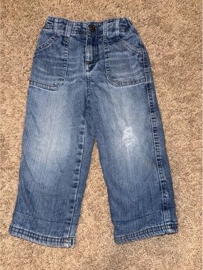 WonderKids Boys' Blue Denim Jeans with Fleece Lining Size 5T